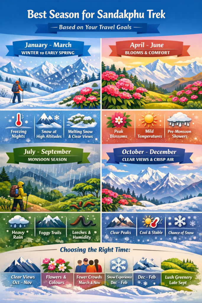 Best Season for Sandakphu Phalut Trek